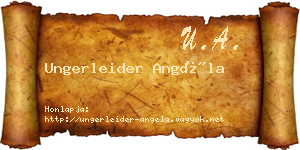 Ungerleider Angéla névjegykártya